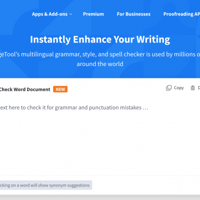 Grammarly Alternative: LanguageTool an open-source grammar and spell checker